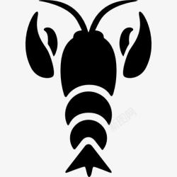 甲壳纲动物小龙虾图标高清图片