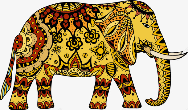 卡通手绘彩色大象png免抠素材_新图网 https://ixintu.com 创意 动漫动画 卡通 彩色大象 手绘 泰国壁画