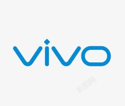 简约设备vivo蓝色线条logo图标高清图片