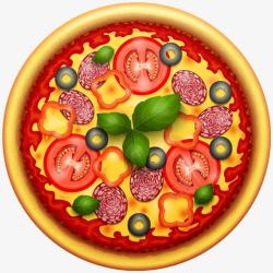 创意pizza卡通披萨高清图片