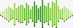 绿色声波声音波动图标高清图片