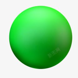 彩色圆球树纯绿色圆形球体3D高清图片