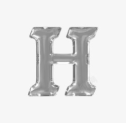 淡雅玻璃字母琥珀字母H高清图片