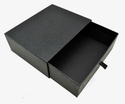 软抽包装黑色的抽拉式瓦楞纸盒高清图片