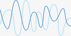 蓝色声波蓝色波浪线条声波矢量图高清图片