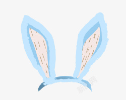 可爱的小兔子头饰图素材