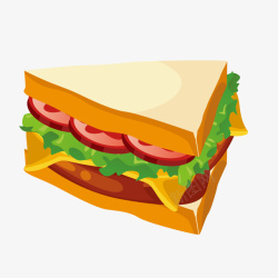 什锦三明治灰色几何三明治食物元素矢量图高清图片