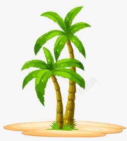 三亚椰子树素材