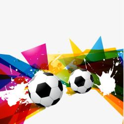 彩色世界杯足球比赛矢量图高清图片