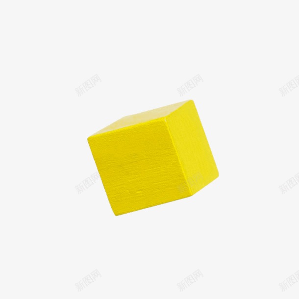 立体方形png免抠素材_新图网 https://ixintu.com 形状 正方体 正方形 黄色
