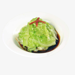 蚝油生菜盘子里的食物蚝油生菜高清图片