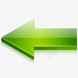 绿色渐变向左箭头图标png_新图网 https://ixintu.com 渐变 箭头 绿色