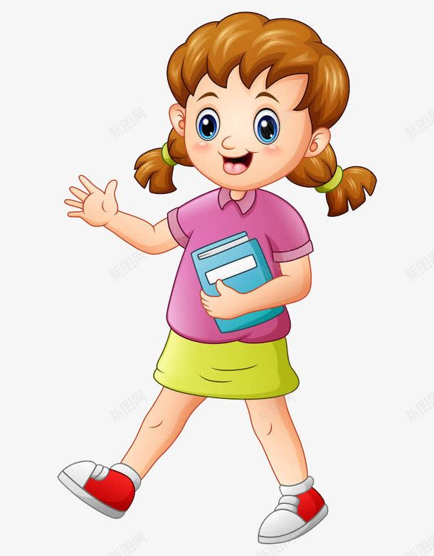 抱着课本的小女孩png免抠素材_新图网 https://ixintu.com 书本 人物 儿童 卡通人物 卡通女孩 学习 学生 抱着书 抱着书的人 漫画人物