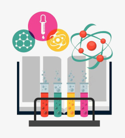 卡通试管架生物化学实验小标识图标高清图片