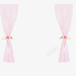 婚礼素材紫色窗帘高清图片