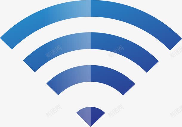反光纯蓝色wifi信号图标png_新图网 https://ixintu.com WIFI信号格 wifi信号 信号格 反光 无线网信号 普通 纯蓝色信号