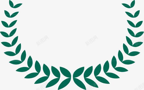 LOGO图标png_新图网 https://ixintu.com 标志设计 潮流花叶 绿色 麦穗