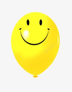 气球笑脸微笑的黄色气球高清图片
