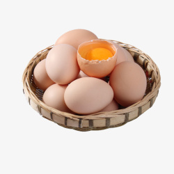 农家土鸡新鲜鸡蛋高清图片