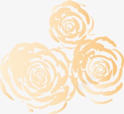 金色玫瑰花纹矢量图素材