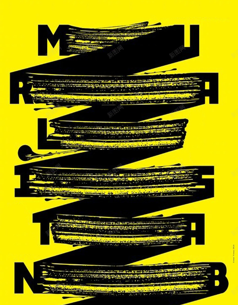 创意文字海报jpg设计背景_新图网 https://ixintu.com 个性 字母 文字 文艺 欧式 特色 黄色 黑色