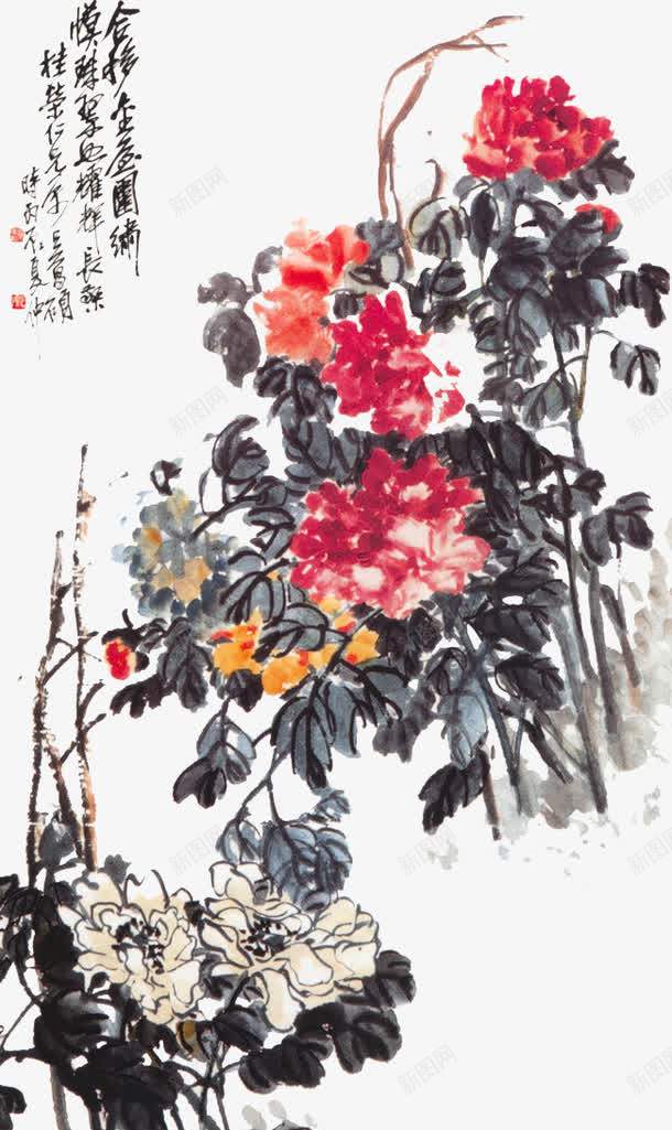 诗歌图png免抠素材_新图网 https://ixintu.com 古代化 古典图片 古逸 墨水画 山水画 水墨画