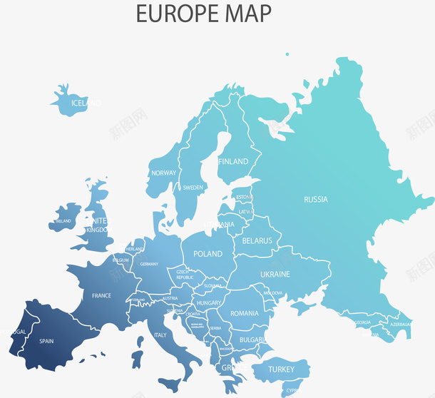 渐变色欧洲地形图矢量图png图片免费下载 素材7xiqupvpw 新图网