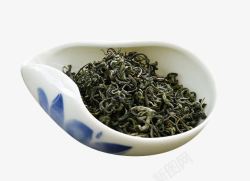 富硒米小碗里的绿茶雀舌茶高清图片