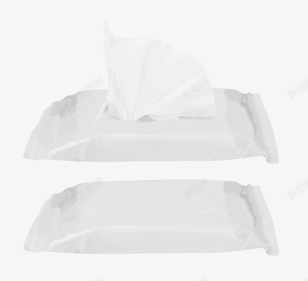 两包白色的湿纸巾实物png免抠素材_新图网 https://ixintu.com 产品 包装 卫生 塑料 干净 抽拉 拭擦 携带 消毒 消费 清洁 用品 餐桌餐巾纸