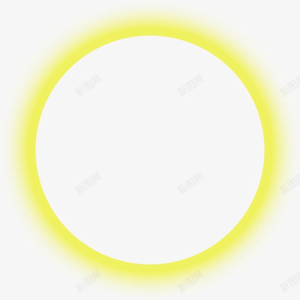 白色圆圈黄色光晕效果png免抠素材_新图网 https://ixintu.com 光晕 圆圈 效果 白色 黄色