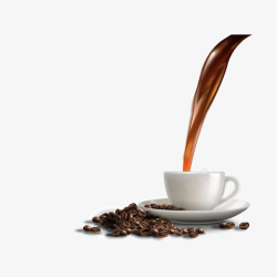 咖啡饮料泼洒液体美味热咖啡海报高清图片