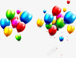 气球群彩色气球群矢量图高清图片