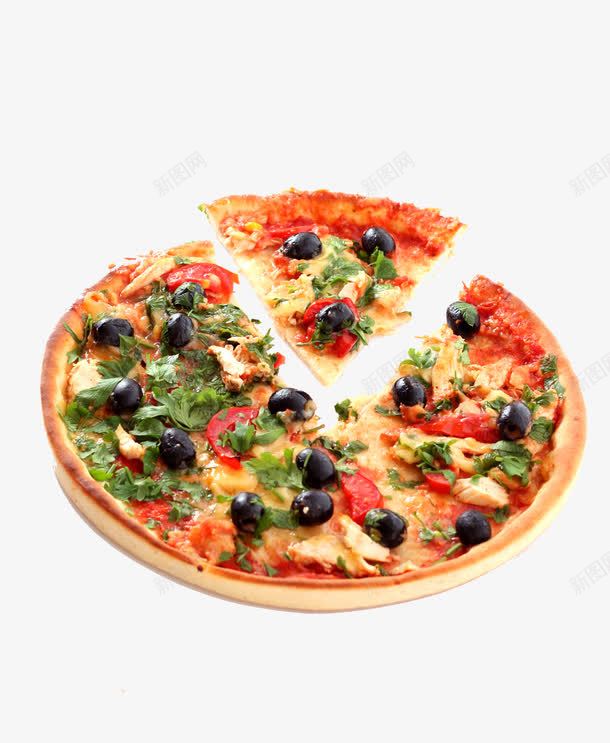 烤披萨png免抠素材_新图网 https://ixintu.com 切开的比萨饼图片 披萨 沙拉 番茄 美食 西餐