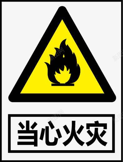 当心火灾图标png_新图网 https://ixintu.com 公共信息标志 公共标识标记 标示牌 矿山安全标志