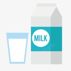 字母杯子灰色扁平化牛奶元素高清图片