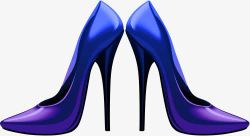 气质女鞋主图紫色高跟鞋高清图片