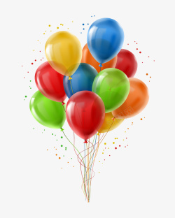 节日气球装饰卡片彩色气球矢量图高清图片