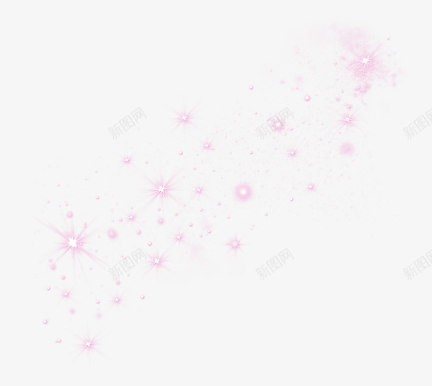 粉色星光光效效果元素png免抠素材_新图网 https://ixintu.com 光效 免抠PNG 效果元素 星光 粉色