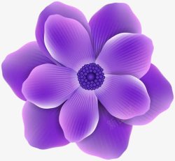 紫色渐变花朵素材
