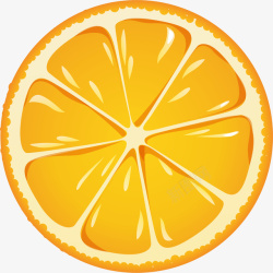 简约果肉手绘黄色橙子高清图片