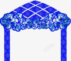 婚礼蓝色拱门素材
