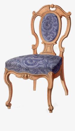 手绘复古装饰欧洲椅子素材