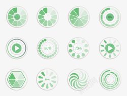 加载程序创意绿色清新圆形缓冲图标高清图片