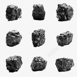 小煤球黑色煤球石头高清图片