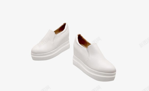 新潮厚底学生白鞋png免抠素材_新图网 https://ixintu.com 一脚蹬白鞋 厚底白鞋 增高白鞋 小白鞋