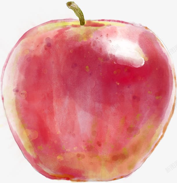 美味的苹果png免抠素材_新图网 https://ixintu.com 好吃的 桔梗 水墨 水果 红色的 美味的 苹果