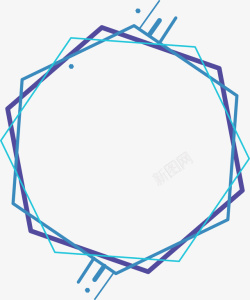 时尚几何形状边框装饰图案矢量图素材