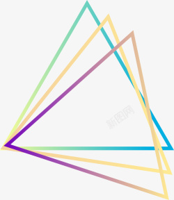 三角形简单几何装饰边框矢量图素材