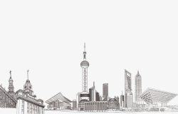 东方明珠电视塔上海地貌高清图片