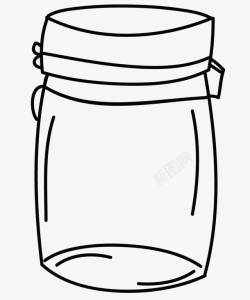 罐子平面手绘瓶子高清图片